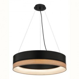 Mercator-Fitzgerald 24W LED Pendant - Black , White/Cream